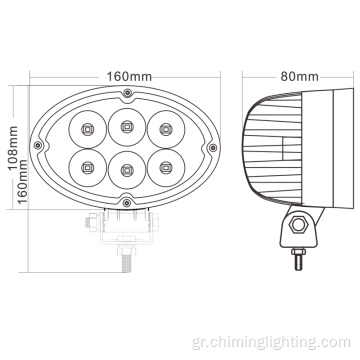 Νέο 6,3 ιντσών LED Light Light ATV Offroad Truck Car 12V 24V MINI 72W LED LED LIGHT